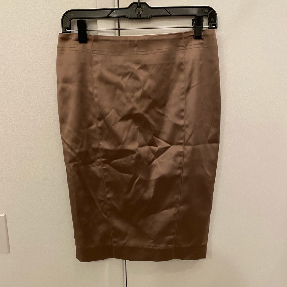 IN ADD MINUS Gold Pencil Skirt